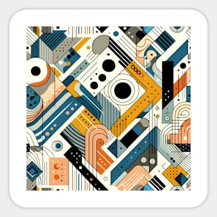 Abstract Fun Colorful Geometric Pattern Sticker